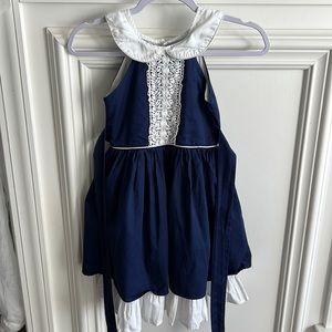 Navy collar boutique dress